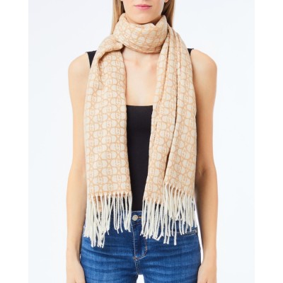 SCARF BRUSHED LOGO OVAL
