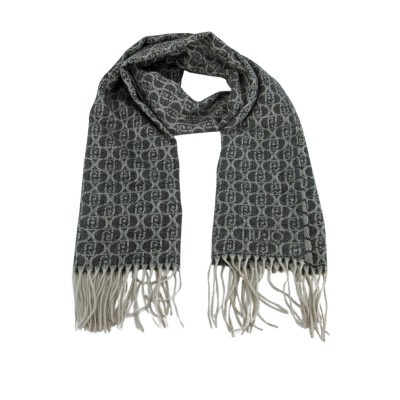 SCARF BRUSHED LOGO OVAL