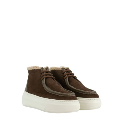 LACE-UP ANKLE BOOTS NUAGE